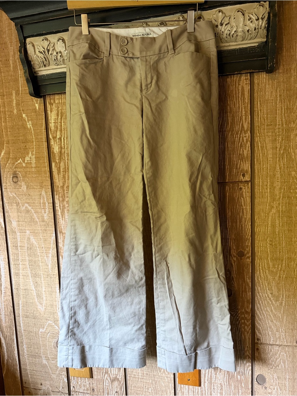 Banana Republic Khaki Flare Pants - Light Beige